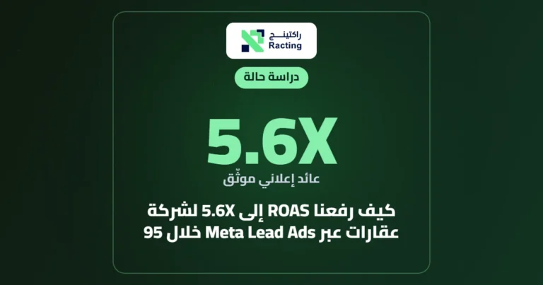 كيف رفعنا ROAS إلى 5.6X لشركة عقارات عبر Meta Lead Ads خلال 95 يوماً